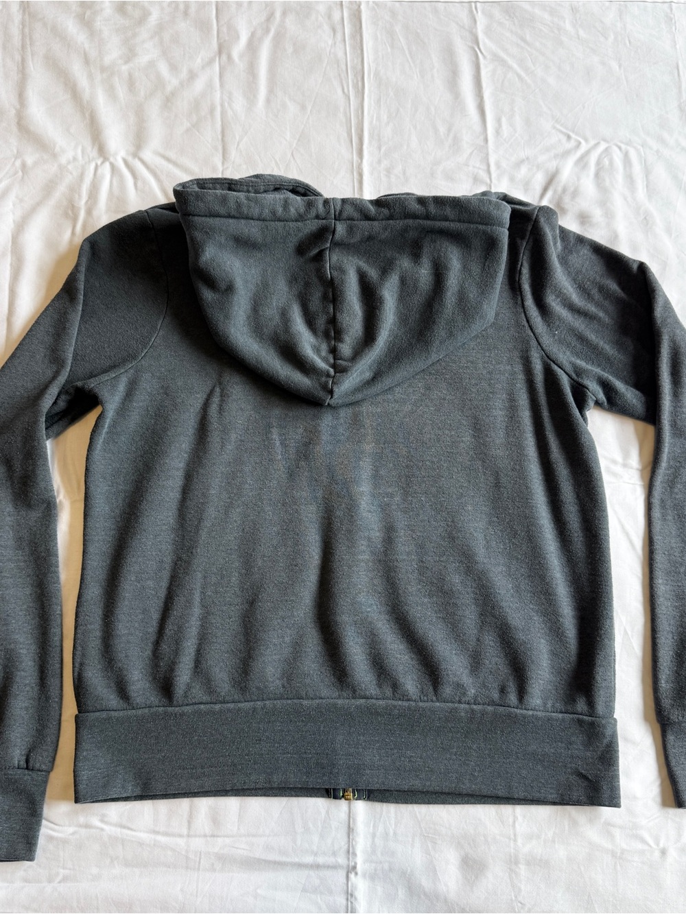 AVIATOR NATION 5 Stripe Zip-Up Hoodie Charcoal SIZE S - Picture 9 of 9